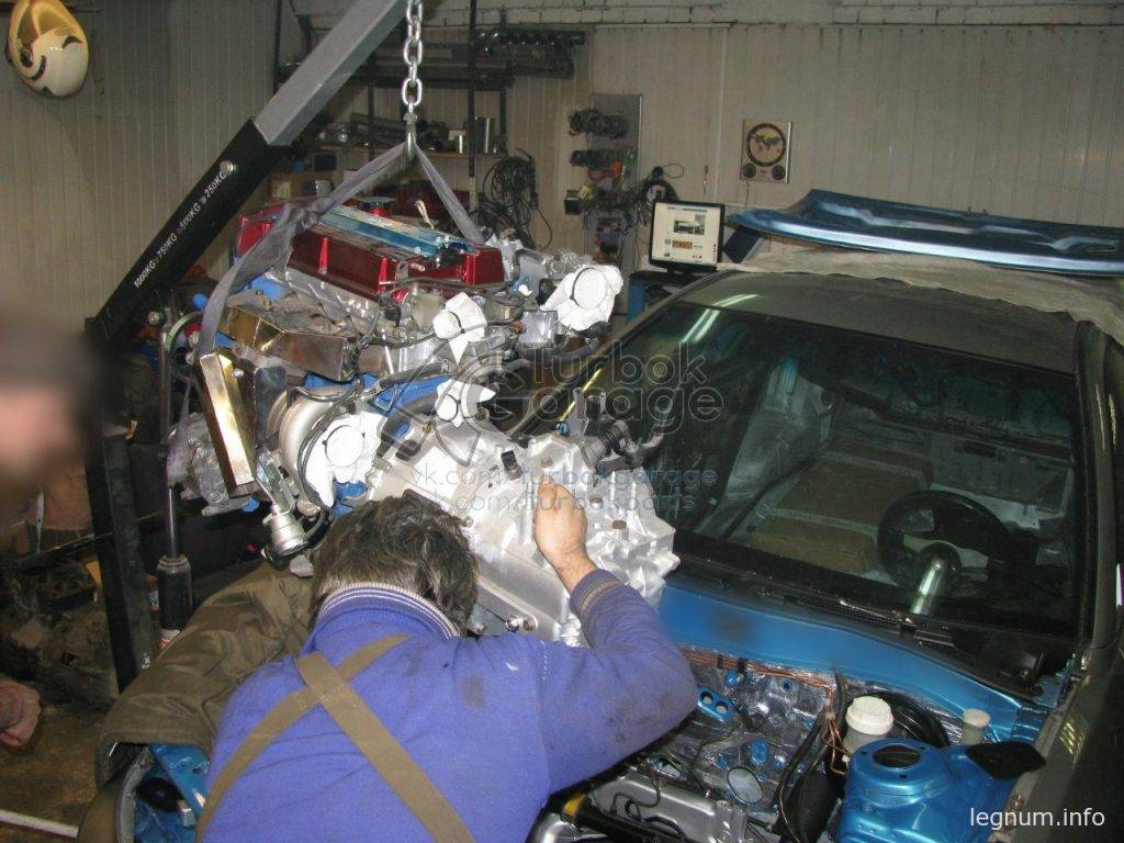 Legnum Super-VR4 4G63T установка мотора