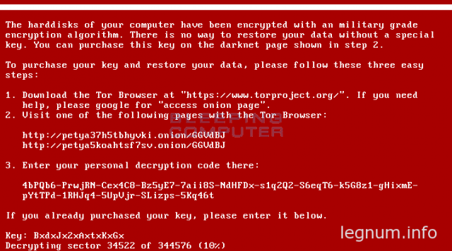 petya input password