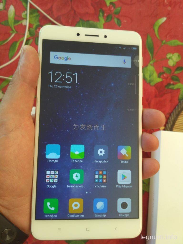 mi max2 в руке