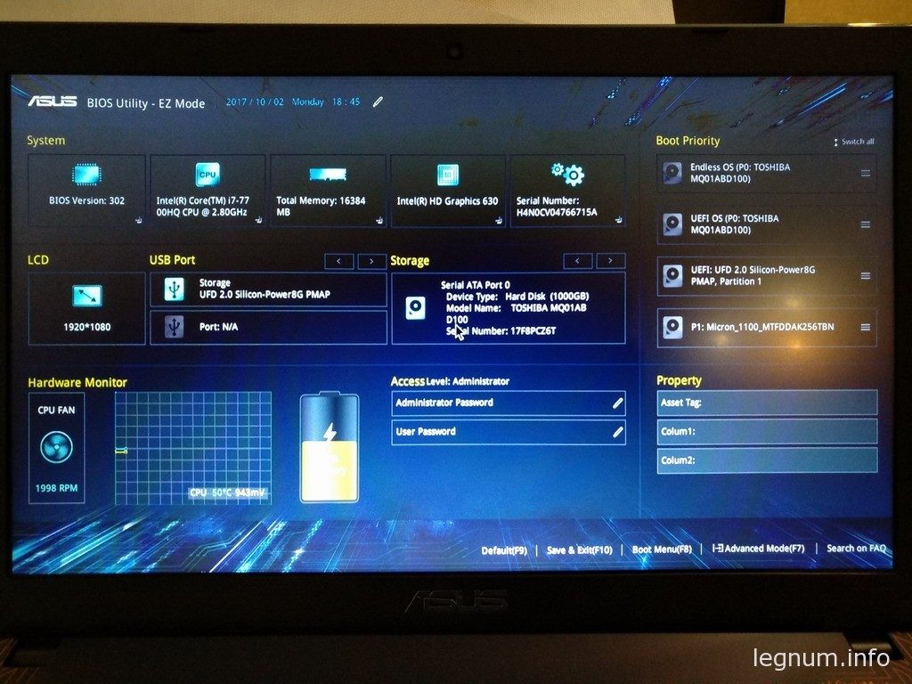 Asus UEFI