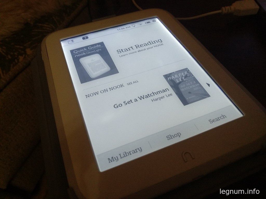 Теперь отключаем книгу от компьютера и заходим в My Library